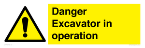 Danger Excavator in operation